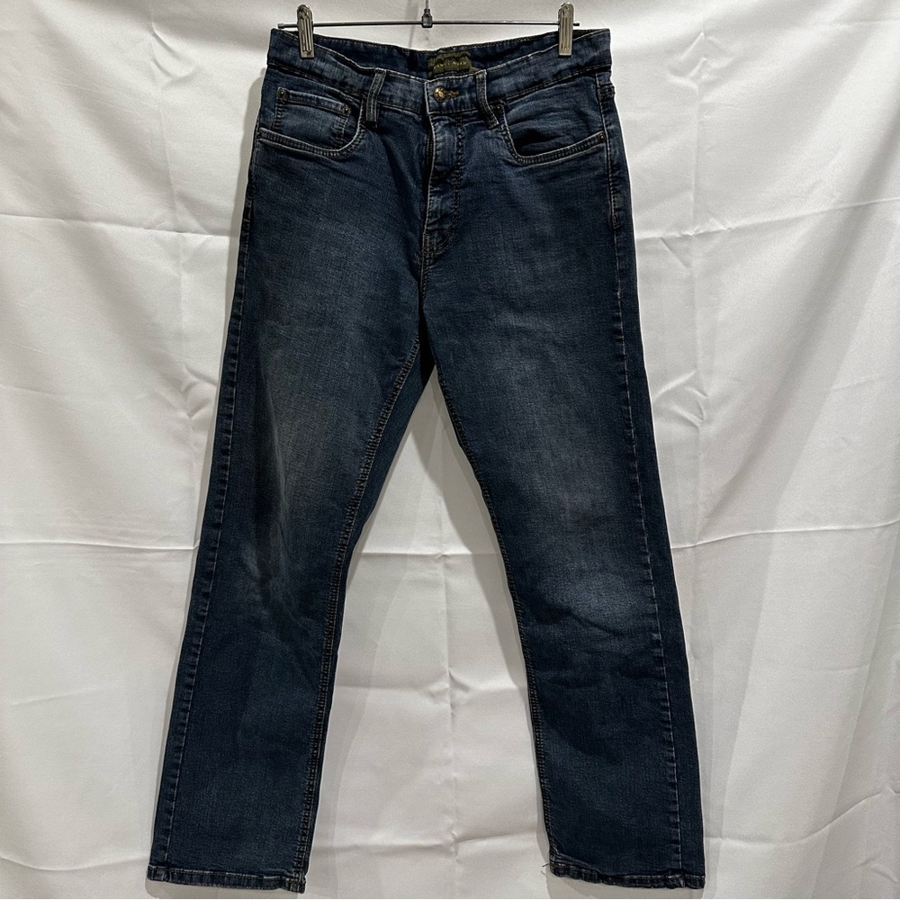 Men's Dark Blue Straight Jeans